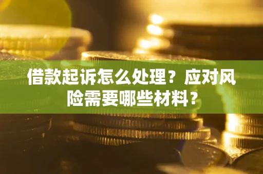 武汉借款起诉怎么处理？应对风险需要哪些材料？