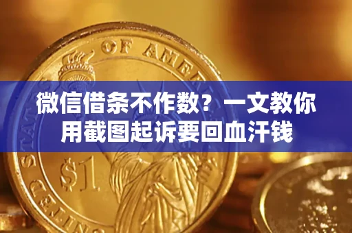武汉微信借条不作数？一文教你用截图起诉要回血汗钱