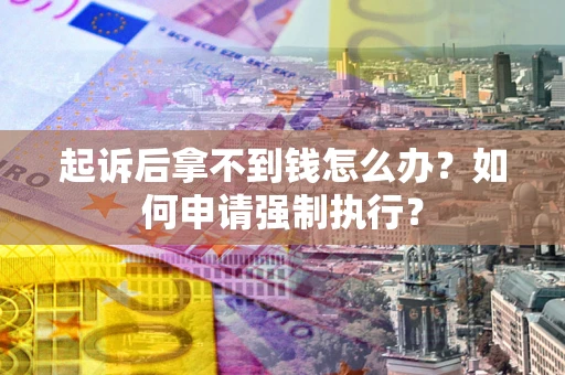 武汉起诉后拿不到钱怎么办？如何申请强制执行？