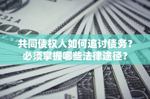 武汉共同债权人如何追讨债务？必须掌握哪些法律途径？