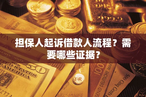武汉担保人起诉借款人流程？需要哪些证据？