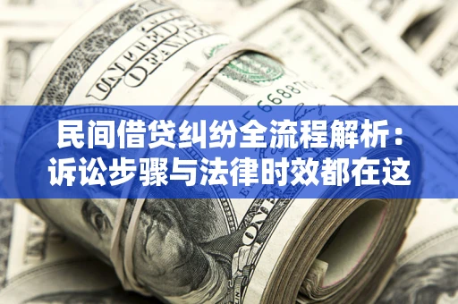 武汉民间借贷纠纷全流程解析：诉讼步骤与法律时效都在这儿了