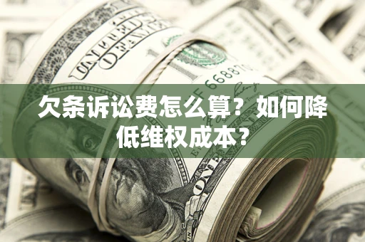 武汉欠条诉讼费怎么算？如何降低维权成本？